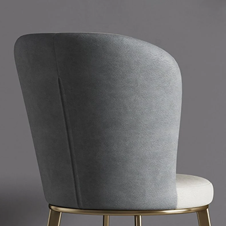 Sedia da sala da pranzo pelle Glam Sedie da sala da pranzo metallo senza braccioli per uso domestico Clearhalo
