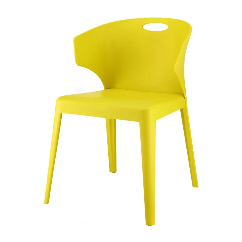 Sedia da sala da pranzo plastica stile contemporaneo Sedia laterale con schienale laterale multicolore Clearhalo
