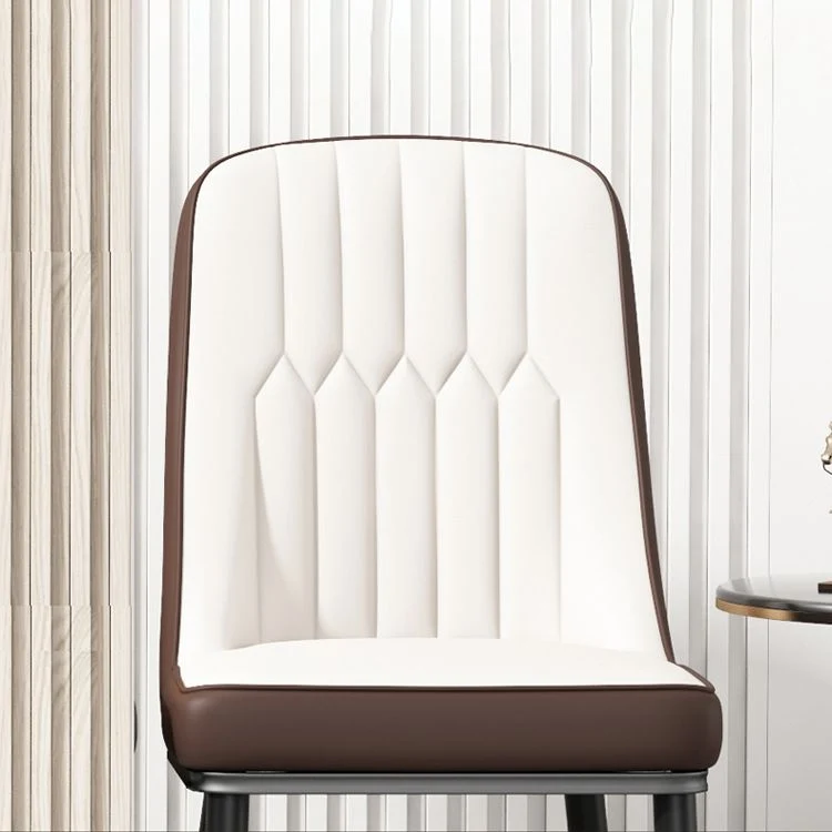 Sedia da sala da pranzo scandinava Home Side Chair imbottita Parsons metallo con schienale Clearhalo