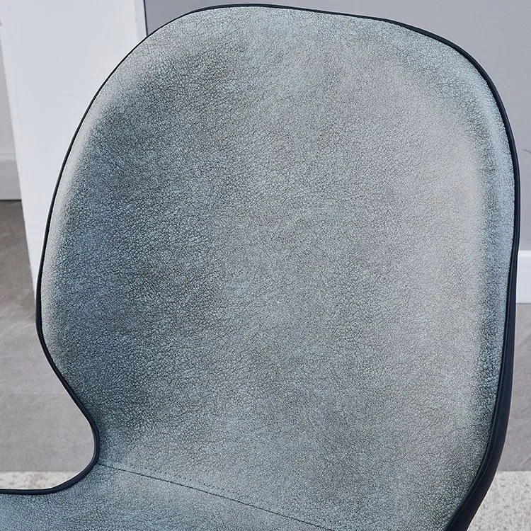 Sedia da sala da pranzo scandinava per la casa, sedia da sala da pranzo imbottita metallo con schienale massiccio Clearhalo