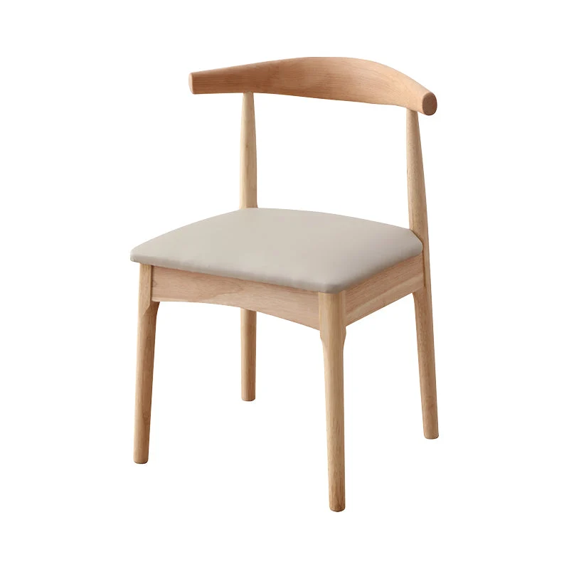 Sedia da sala da pranzo scandinava per interni, sedia da sala da pranzo imbottita legno con schienale aperto (set di 2) Cl...