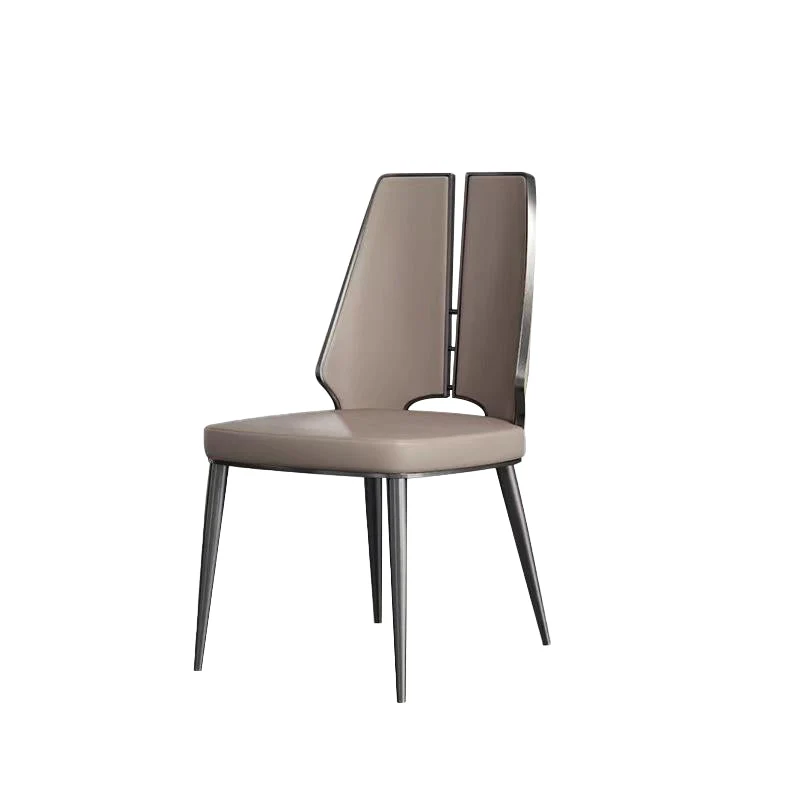 Sedia da sala da pranzo stile glamour, con schienale aperto, metallo, per interni Clearhalo
