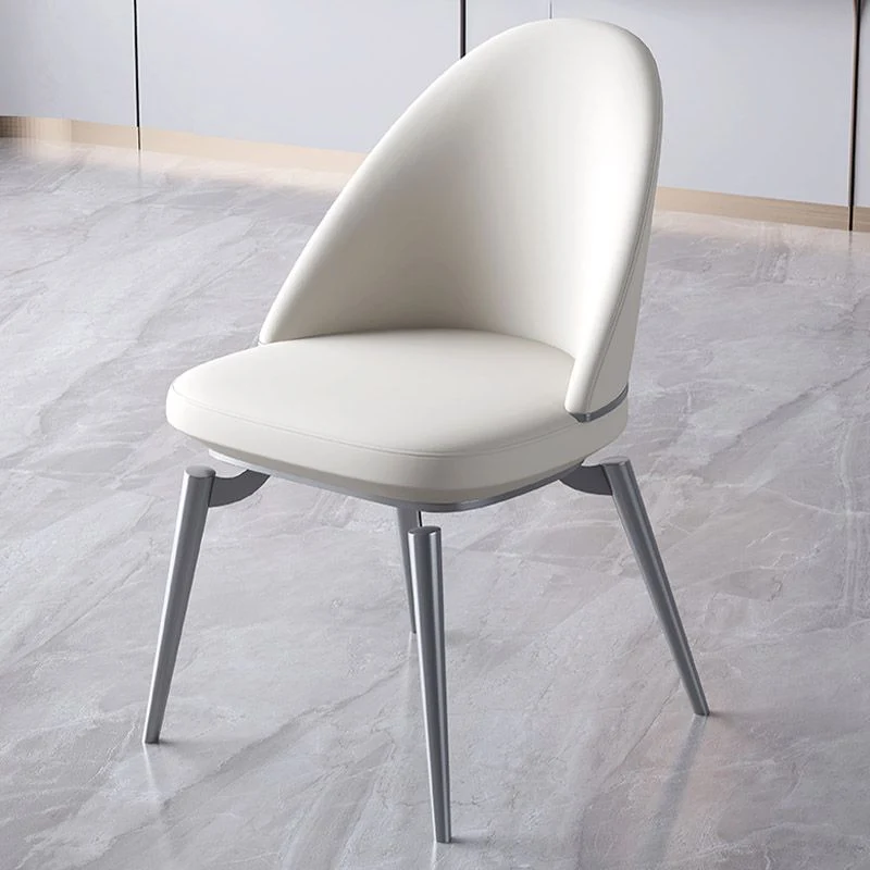 Sedia da sala da pranzo stile glamour, con schienale massiccio, metallo, per interni Clearhalo