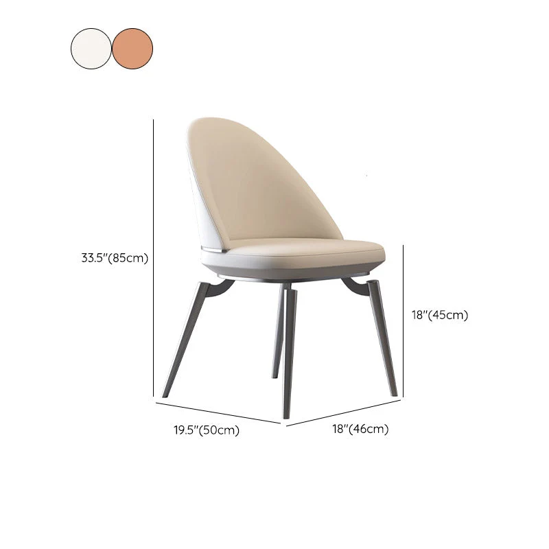 Sedia da sala da pranzo stile glamour, con schienale massiccio, metallo, per interni Clearhalo
