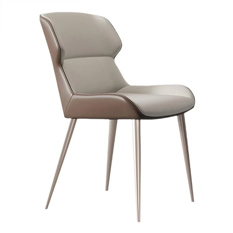 Sedia da sala da pranzo stile moderno con schienale massiccio metallo per cucina Clearhalo