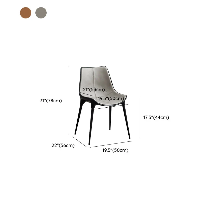 Sedia da sala da pranzo stile moderno con schienale massiccio metallo per brasserie Clearhalo