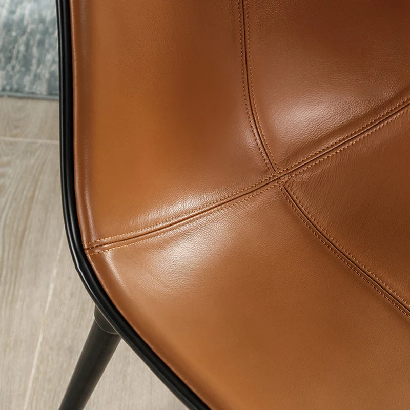 Sedia da sala da pranzo stile moderno con schienale massiccio metallo per brasserie Clearhalo