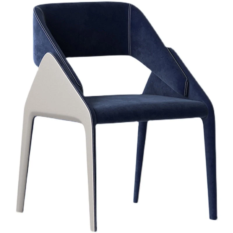 Sedia da sala da pranzo stile moderno con braccioli metallo con schienale aperto per cucina Clearhalo