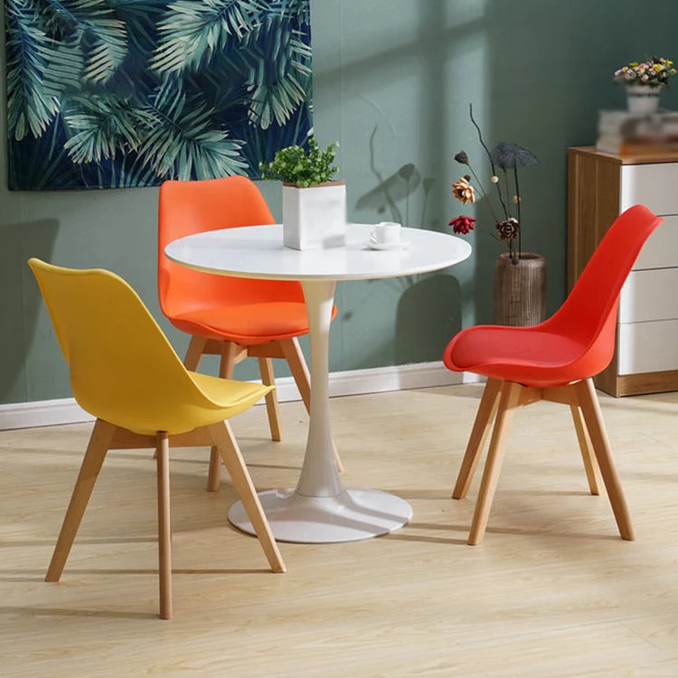 Sedia da sala da pranzo stile moderno Sedie solide senza braccioli con gambe legno Clearhalo