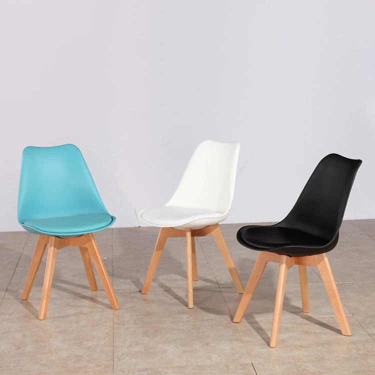 Sedia da sala da pranzo stile moderno Sedie solide senza braccioli con gambe legno Clearhalo