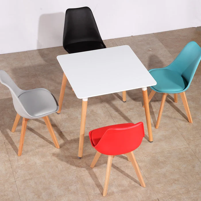 Sedia da sala da pranzo stile moderno Sedie solide senza braccioli con gambe legno Clearhalo