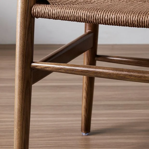 Sedia da sala da pranzo stile tradizionale legno di frassino con forcella e schienale osso Clearhalo
