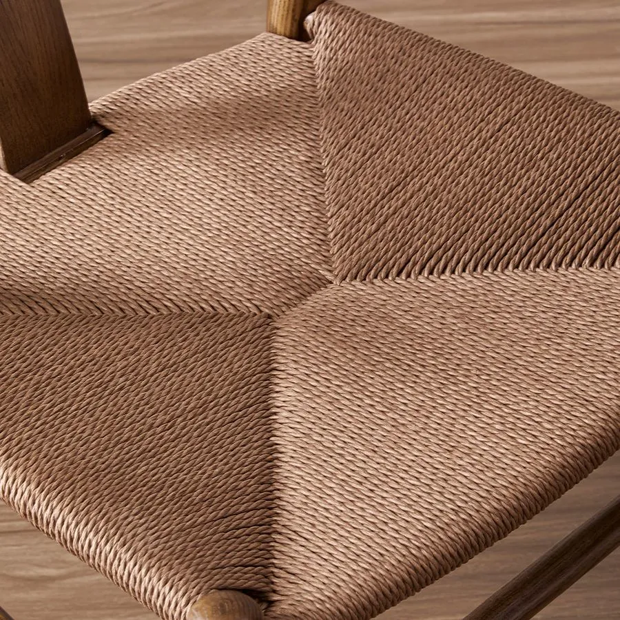 Sedia da sala da pranzo stile tradizionale legno di frassino con forcella e schienale osso Clearhalo