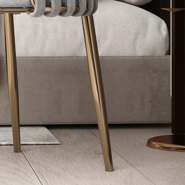 Sedia scandinava con schienale massiccio e senza braccioli, rivestita tessuto, sedia laterale da pranzo Clearhalo