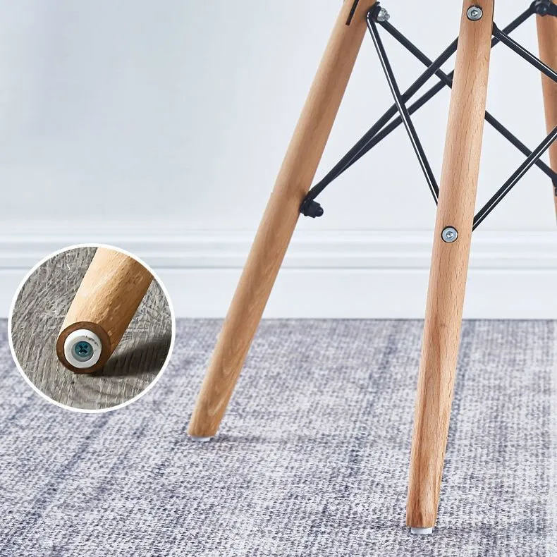 Sedia scandinava legno con schienale massiccio, sedia da cucina, sala da pranzo Clearhalo