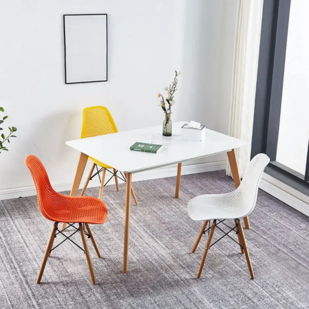 Sedia scandinava legno con schienale massiccio, sedia da cucina, sala da pranzo Clearhalo