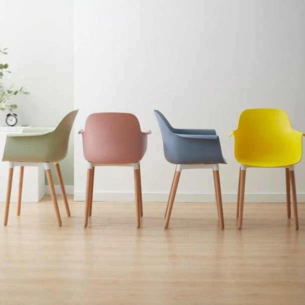 Sedia scandinava legno per cucina, sala da pranzo, con schienale massiccio Clearhalo
