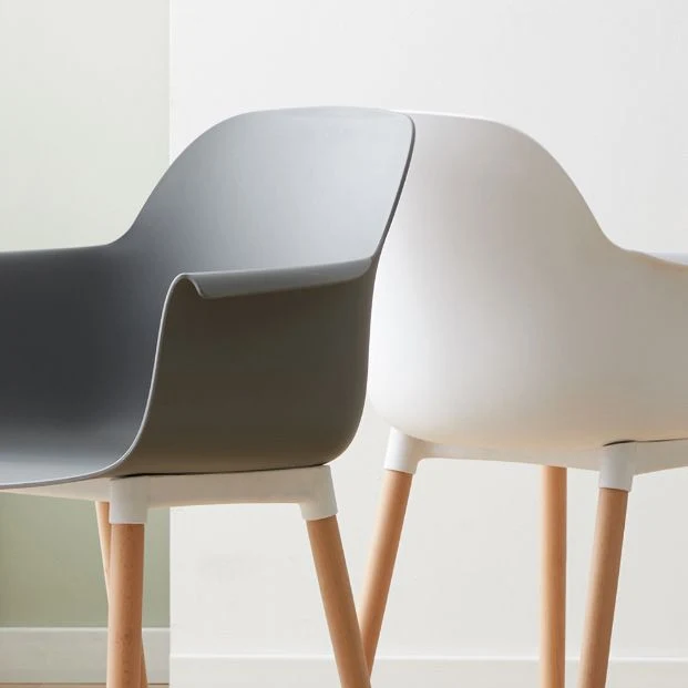 Sedia scandinava legno per cucina, sala da pranzo, con schienale massiccio Clearhalo