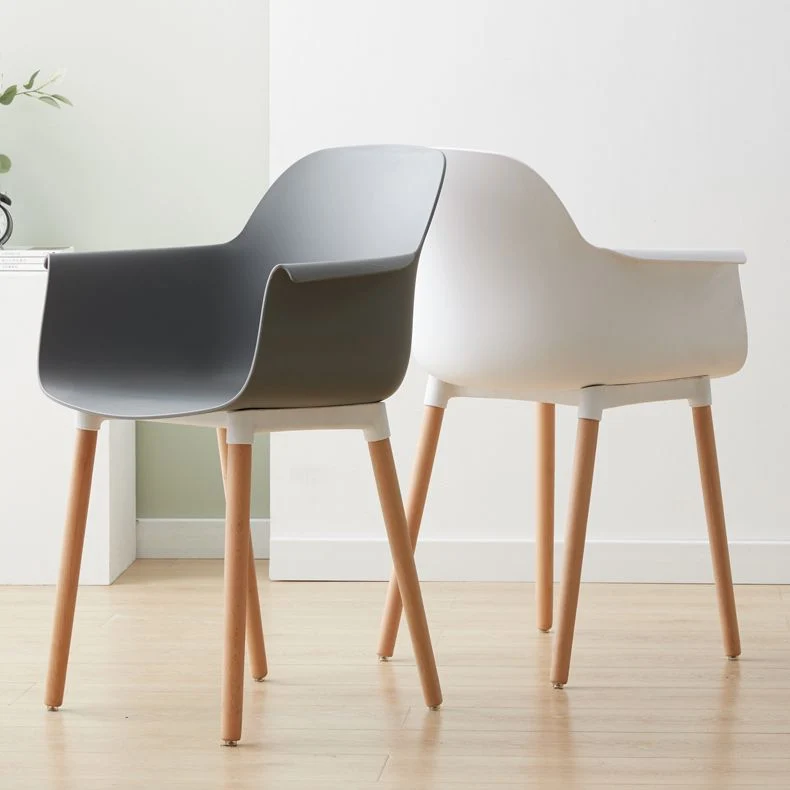 Sedia scandinava legno per cucina, sala da pranzo, con schienale massiccio Clearhalo