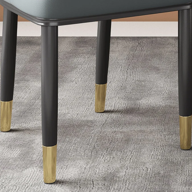 Sedia scandinava per la casa, sedia da sala da pranzo imbottita metallo, schienale massiccio (set di 2) Clearhalo