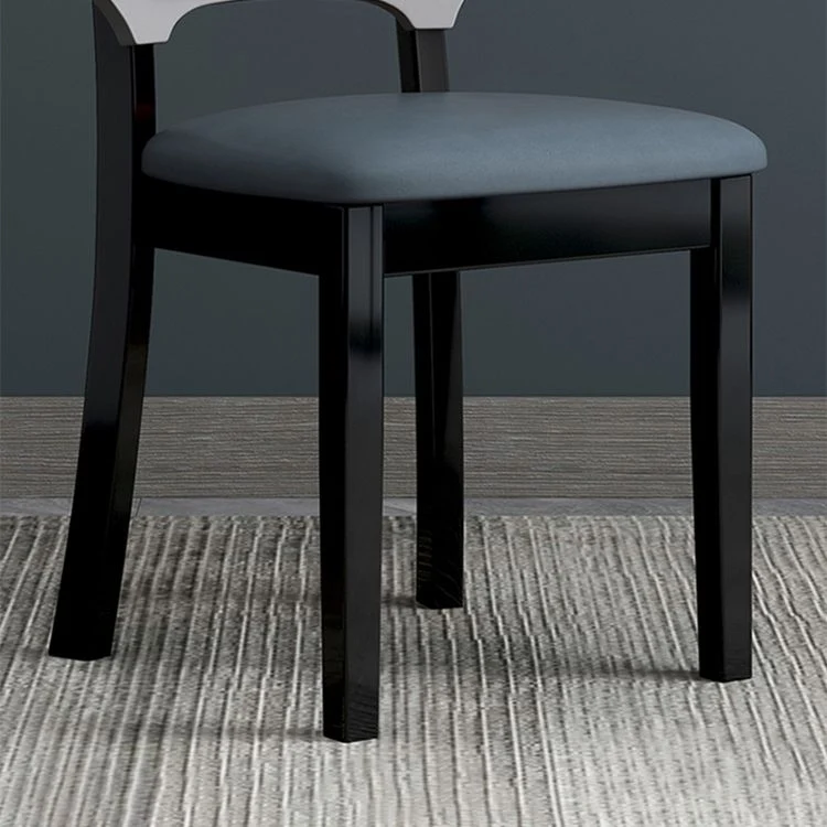 Sedia scandinava per la casa, sedia da sala da pranzo imbottita legno con schienale aperto (set di 2) Clearhalo