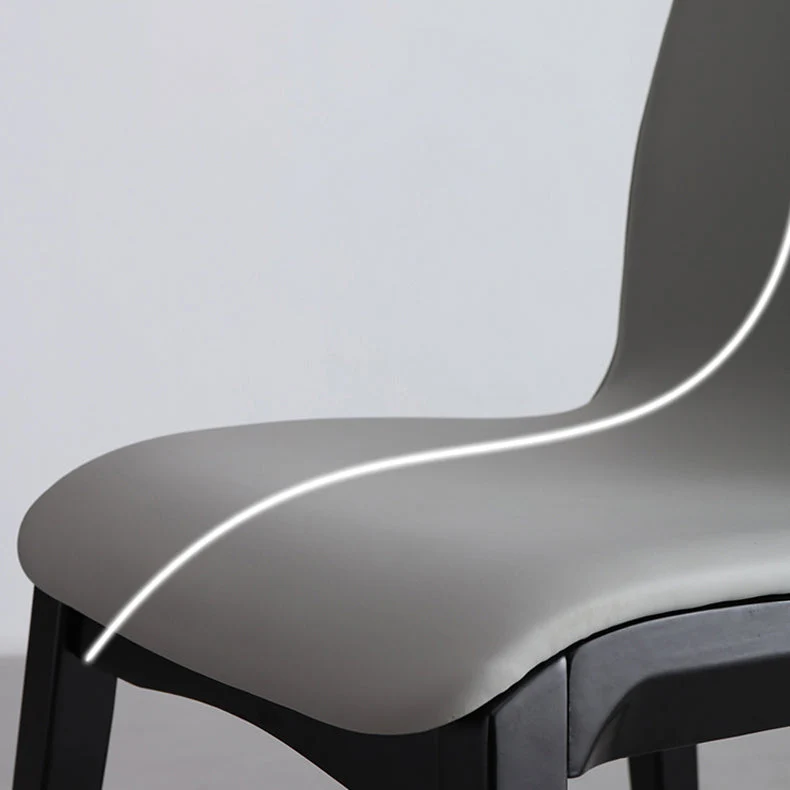 Sedia scandinava per interni. Sedia singola per sala da pranzo, con schienale massiccio, imbottita legno Clearhalo