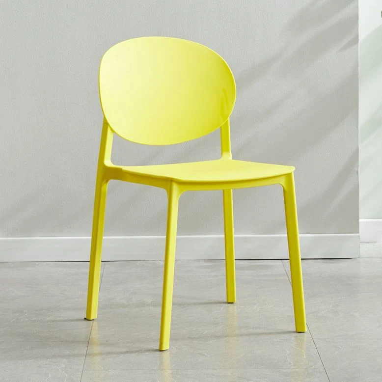 Sedia scandinava plastica impilabile per sala da pranzo e cucina Clearhalo
