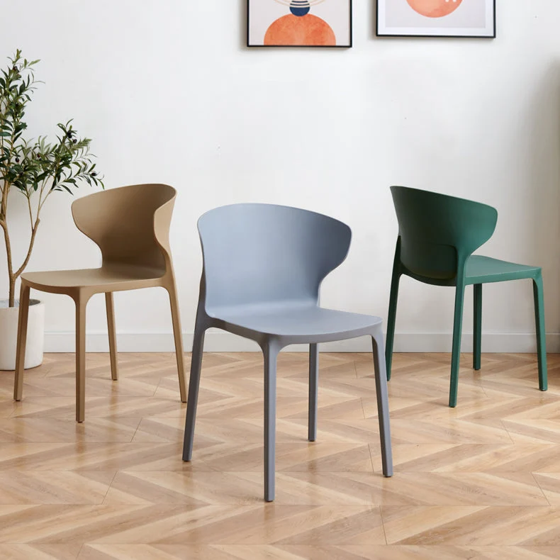 Sedia scandinava plastica per sala da pranzo e cucina Clearhalo