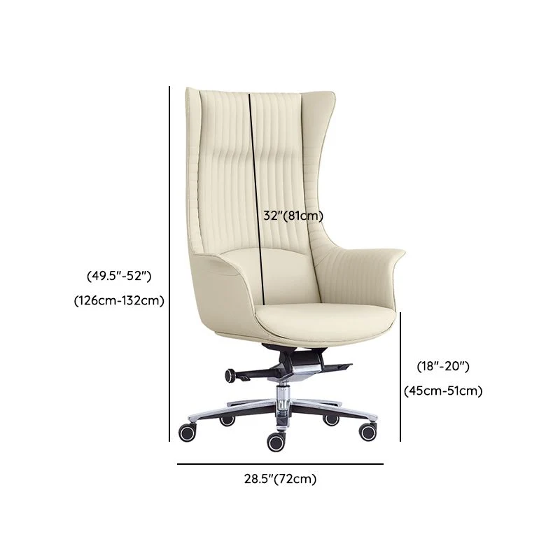 Sedia da scrivania con braccioli fissi Sedia da ufficio ergonomica pelle antistress con ruote Clearhalo