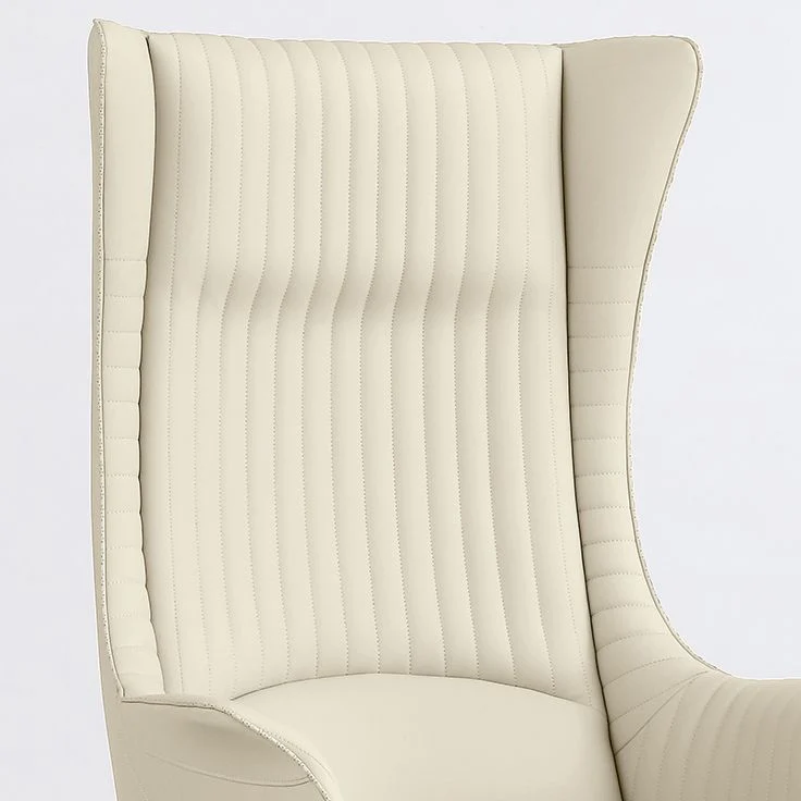 Sedia da scrivania con braccioli fissi Sedia da ufficio ergonomica pelle antistress con ruote Clearhalo