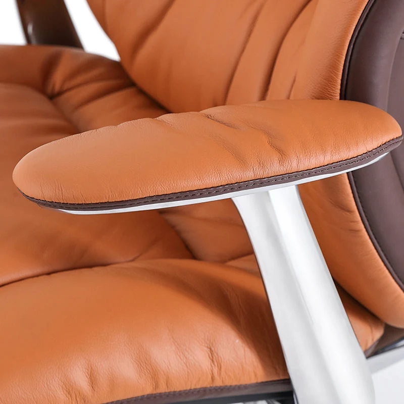 Sedia da scrivania con braccioli imbottiti Sedia ergonomica pelle antistress con ruote Clearhalo