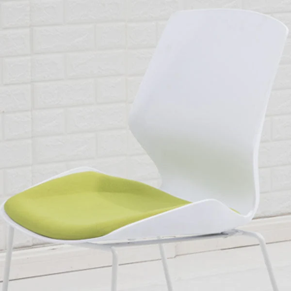 Sedia da scrivania con schienale centrale e sedia da ufficio plastica con cuscino spugna Clearhalo