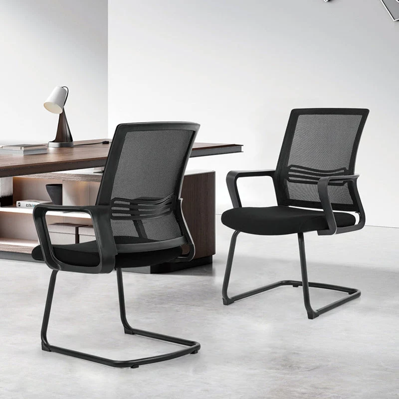 Sedia da scrivania moderna con bracciolo fisso Sedia da scrivania ergonomica regolabile altezza Clearhalo