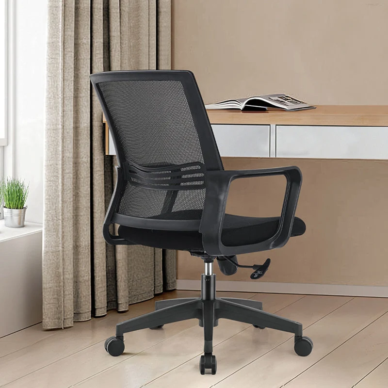 Sedia da scrivania moderna con bracciolo fisso Sedia da scrivania ergonomica regolabile altezza Clearhalo