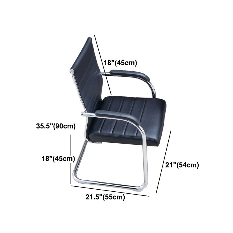 Sedia da scrivania moderna pelle nera con schienale medio e sedia da ufficio con schienale alto Clearhalo
