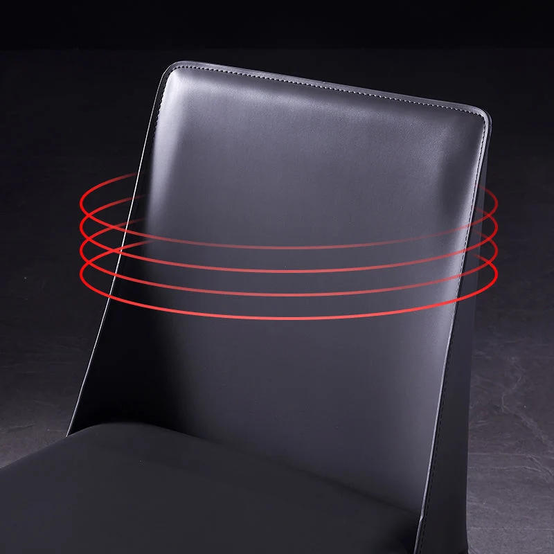 Sedia da sella moderna con base metallo Sedia da pranzo pelle da 32 pollici per ristorante Clearhalo