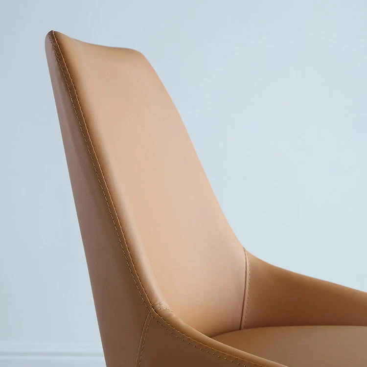 Sedia senza braccioli imbottita con schienale massiccio stile scandinavo per uso domestico Clearhalo