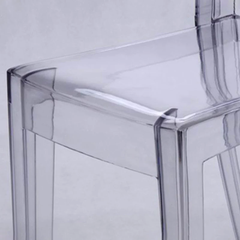 Sedia senza braccioli per interni plastica con schienale aperto nordico per sala da pranzo e camera da letto Clearhalo