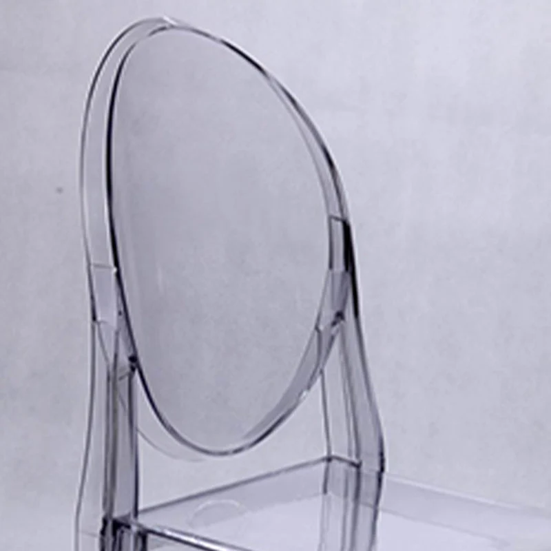 Sedia senza braccioli per interni plastica con schienale aperto nordico per sala da pranzo e camera da letto Clearhalo