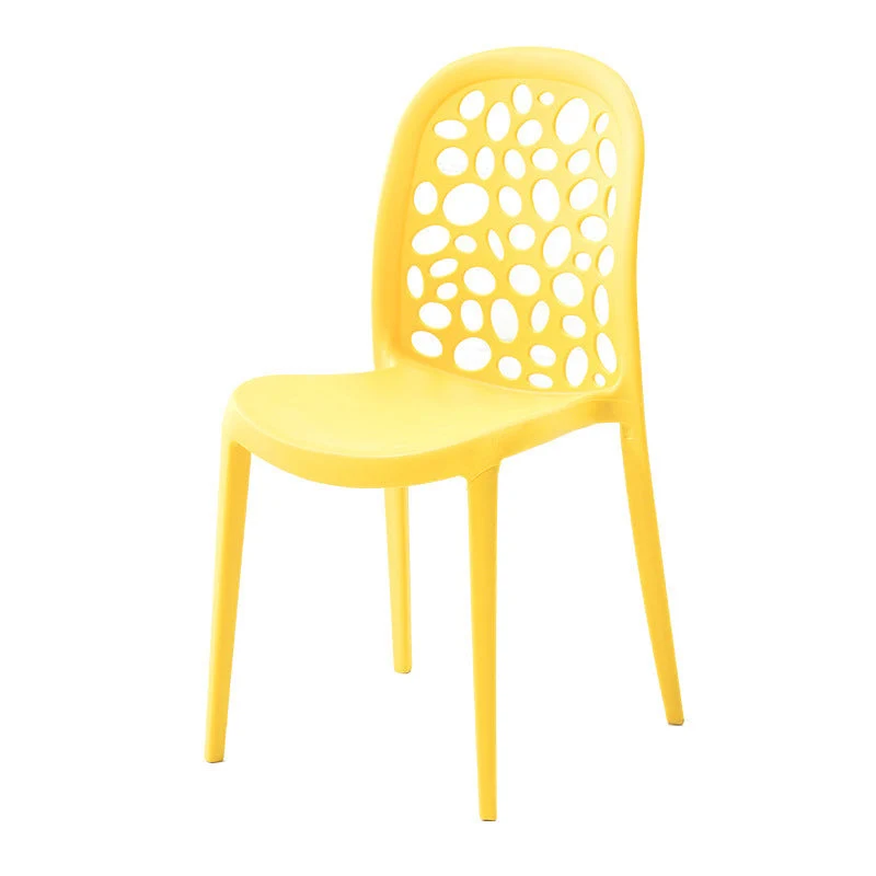 Sedia senza braccioli plastica per sedia da pranzo da cucina contemporanea Clearhalo