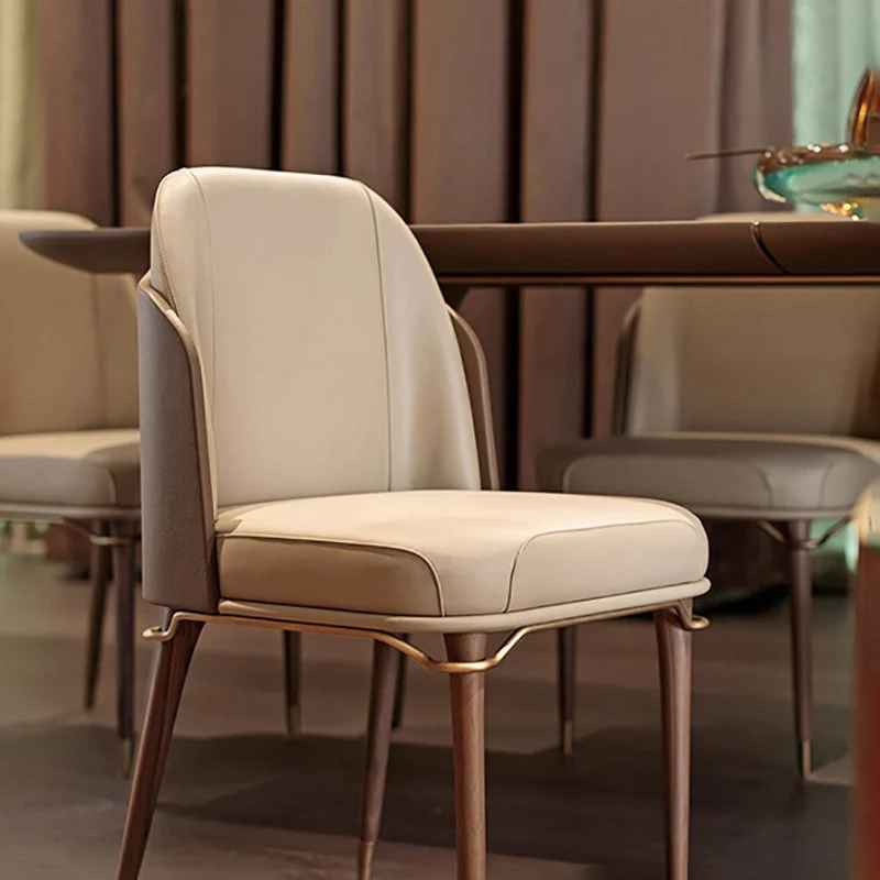 Sedia senza braccioli stile Glam Sedia laterale Parsons legno per cucina 20"x20,8"x34,6" Clearhalo