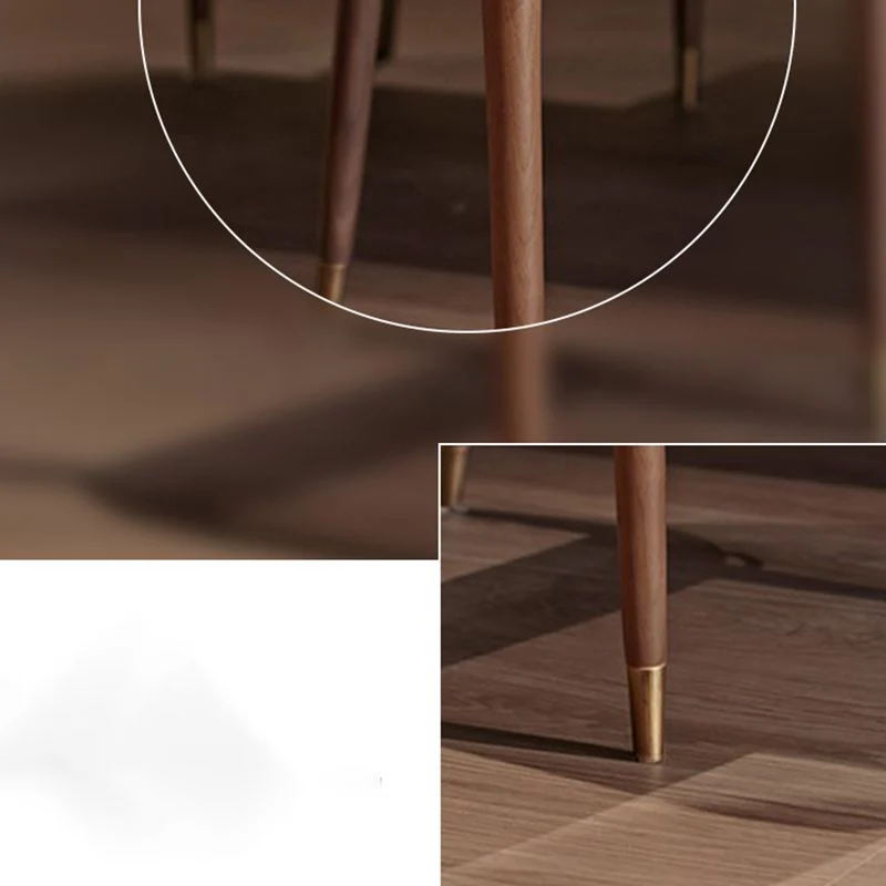 Sedia senza braccioli stile Glam Sedia laterale Parsons legno per cucina 20"x20,8"x34,6" Clearhalo