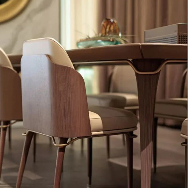 Sedia senza braccioli stile Glam Sedia laterale Parsons legno per cucina 20"x20,8"x34,6" Clearhalo