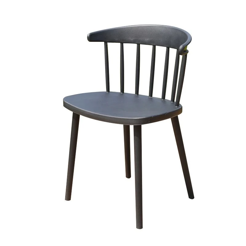 Sedia senza braccioli stile moderno Winsor Sedia da interni con retro laterale per sala da pranzo Clearhalo