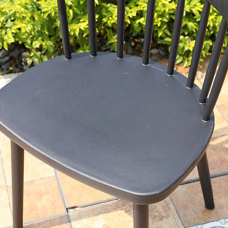 Sedia senza braccioli stile moderno Winsor Sedia da interni con retro laterale per sala da pranzo Clearhalo