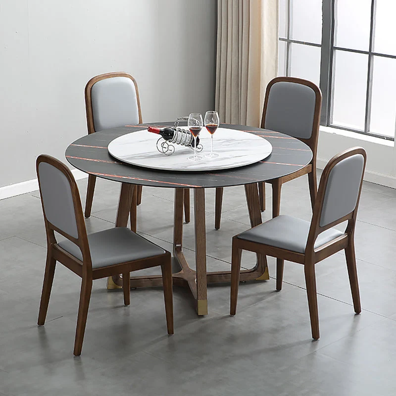Sedia senza braccioli stile nordico Sedia da pranzo laterale legno con schienale aperto e imbottitura Clearhalo