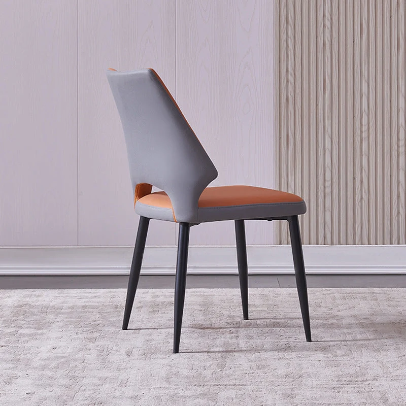Sedia senza braccioli Wingback Sedia da pranzo per cucina contemporanea Clearhalo
