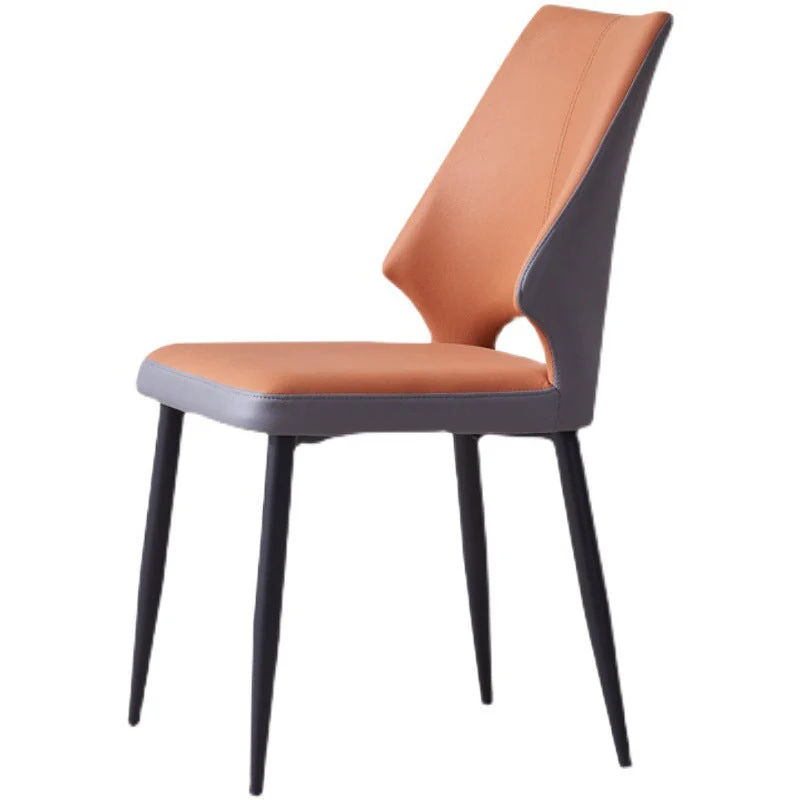 Sedia senza braccioli Wingback Sedia da pranzo per cucina contemporanea Clearhalo