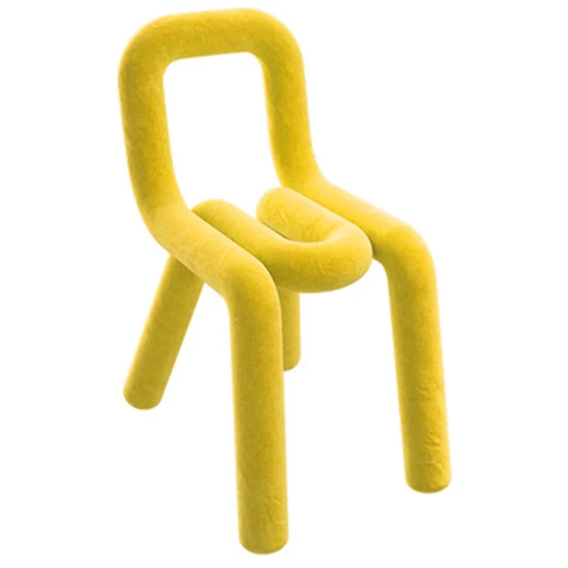 Sedia da soggiorno stile designer velluto Sedia da pranzo aperta colorata Clearhalo