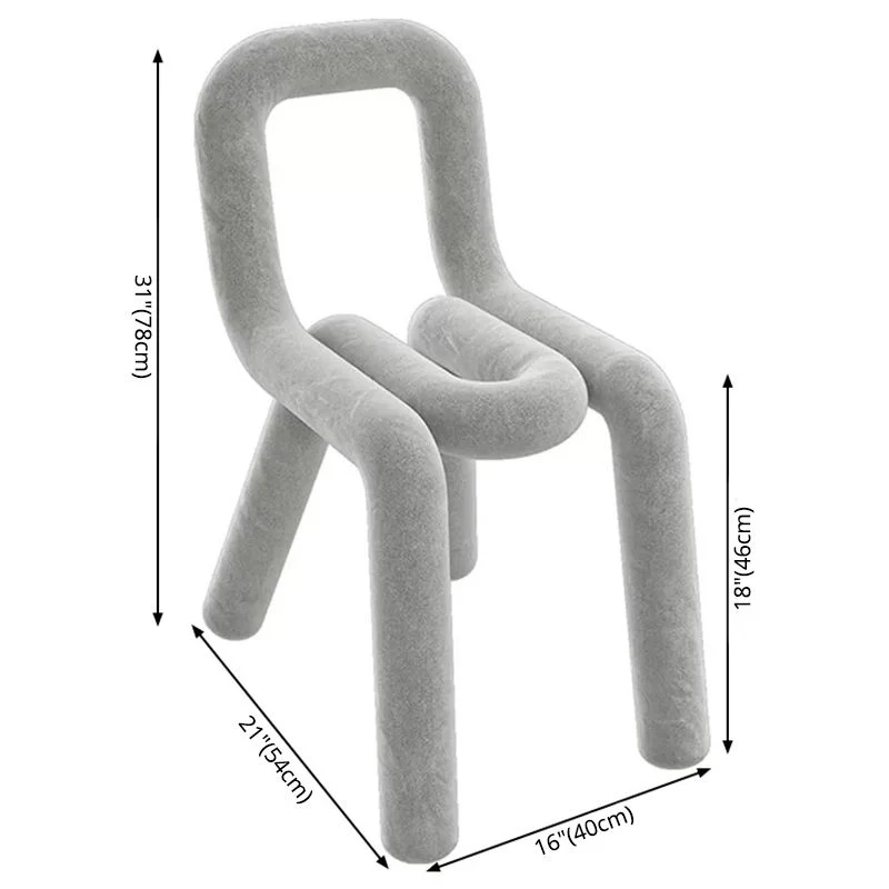 Sedia da soggiorno stile designer velluto Sedia da pranzo aperta colorata Clearhalo
